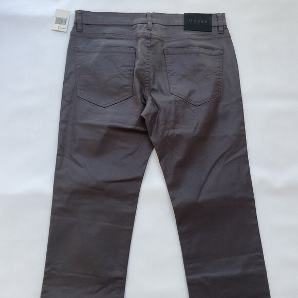 Guess Men's Brown Coated Slim Straight Jeans Size 36X32 - Picture 9 of 11